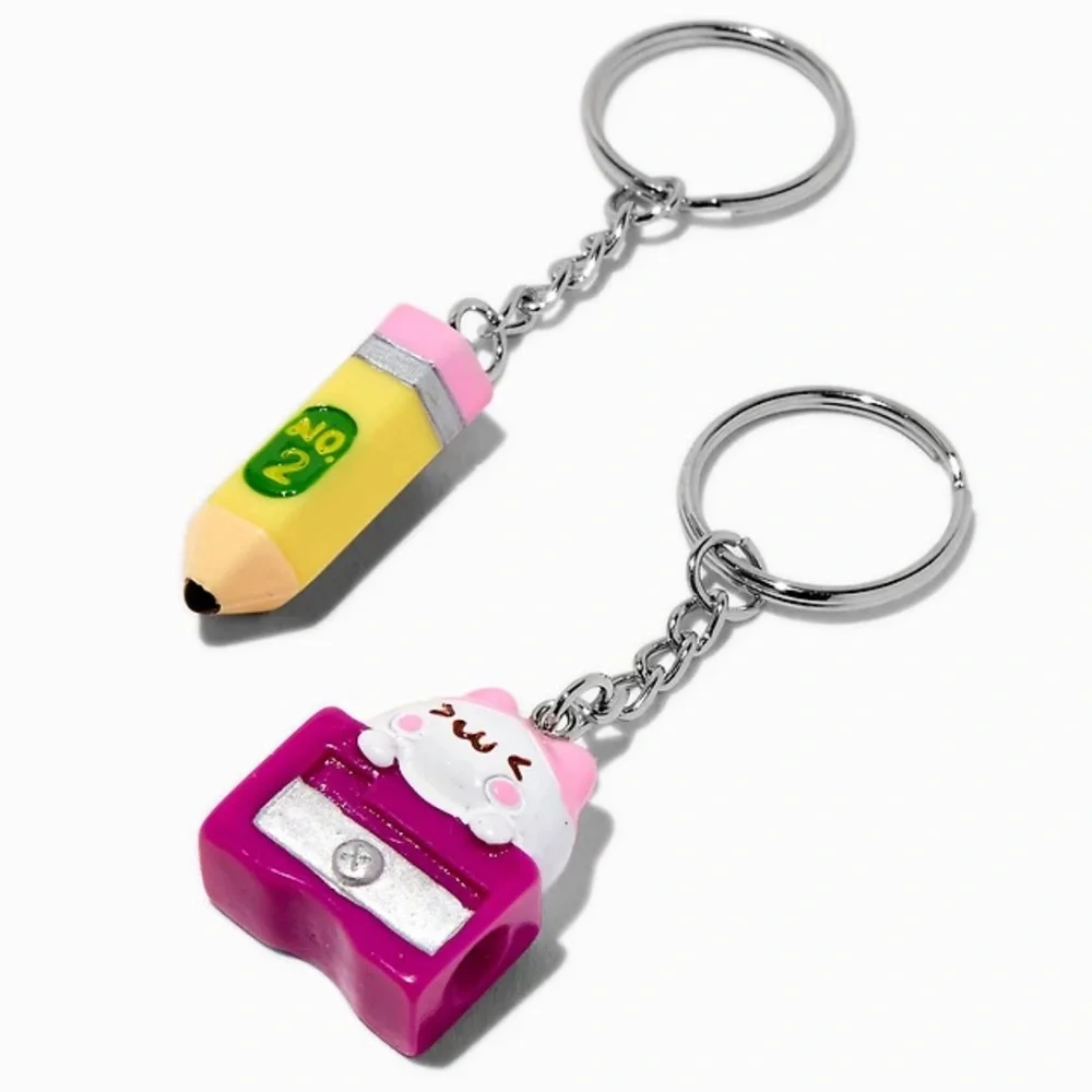 5-Pack School Supplies Best Friends Keychains Set - NWT